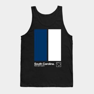 South Carolina State Flag // Original Minimalist Artwork Poster Design Tank Top